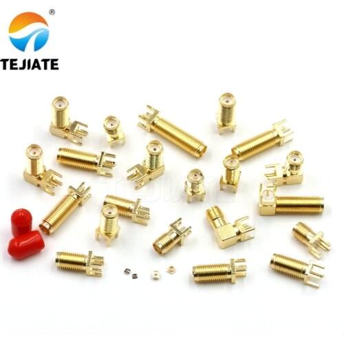 1PCS SMA-KE Connerctor SMA-KWE Adapter Straight /Bent Header Square/Skew Foot Base Outer screw Inner Pin/Hole