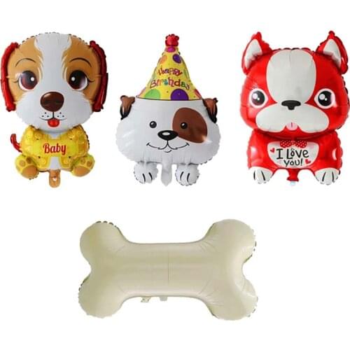 10/20/50pcs 45x75cm Funny Bone Shpae Foil Balloons Pet Dog Bone Balloon Birthday Party Decoration Supplies Baby Shower Kids Toys