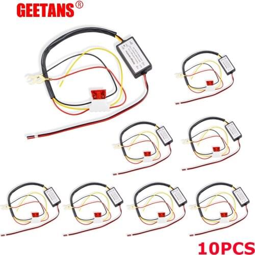 10PCS DRL Daytime Running LED Light Relay Harness Control On Off Dimmer Car Daytime Running Lights Fog Light Controller CE