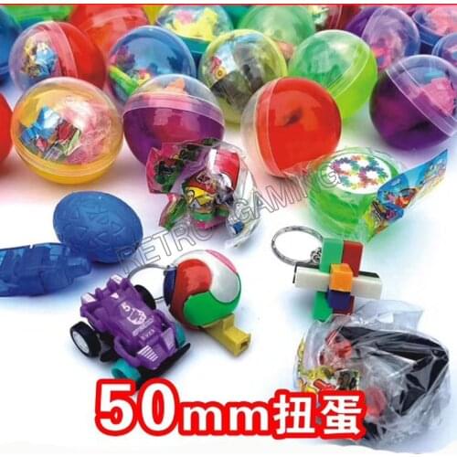100pcs/bag 32mm / 45mm / 50mm capsule ball mixed style prize twisted egg with toy for Arcade Coin-operated Toy Vending Machine