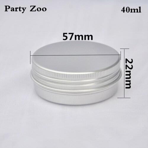 160 X Refillable Containers 40ml Aluminum Cosmetic Small Tins Storage Jars Empty Cosmetic Screw Top Sample Containers