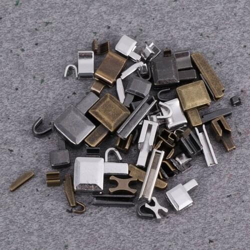 24 Set Metal Zipper Head Sliders Retainer Insertion Pin Zipper Top Stop Accessories Plug Zipper Repair Kit for Coat Jacket Home