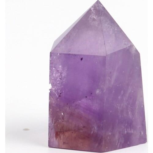 30-35mm Purple Crystal Carving Sceptre Points Chakra Healing Reiki Natural Stone Carved Free pouch