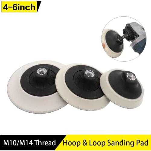 4/5/6inch Rotary Hook and Loop Backing Pad with M10/M14 Thread Backer Pad Velcro Polishing Pad for Sanding and Polishing