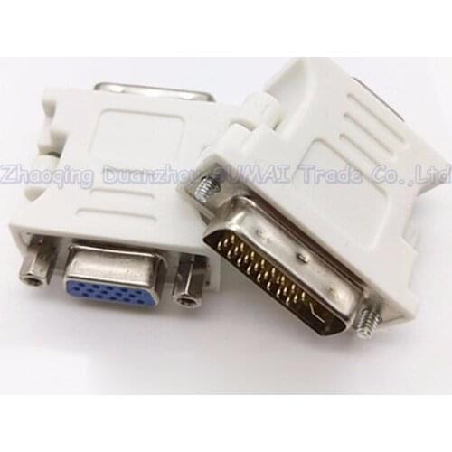 5pcs 24 +5 video adapter DVI to VGA adapter VGA Female to DVI male 24+5 Conversion plug
