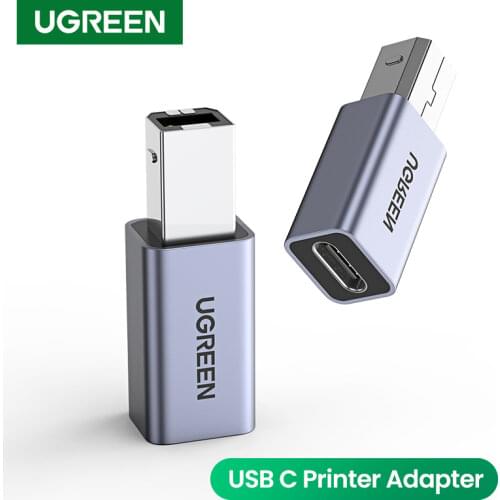Ugreen USB 2.0 Printer Adapter USB Type c To USB Adapter For Hard Drive Base Fax Machine Scanner USB C Data Transfer Printer Ada
