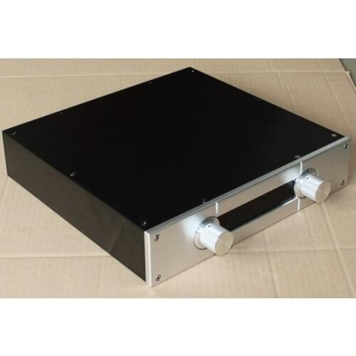 308*320*70MM aluminum power amplifier chassis/DIY PRE-Amplifier case/Glass bezel pre-amplifier box