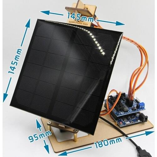 Free Ship Arduino Smart Solar Tracker with Solar Panels Servos Can Be Used For Mobile Phone Charging Diy Stem Project Kit