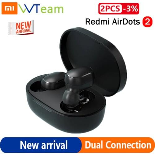 Xiaomi Redmi AirDots 2 TWS Wireless Stereo Bluetooth 5.0 Earphone Noise Reduction Handsfree AI Voice Control Airdots Generation