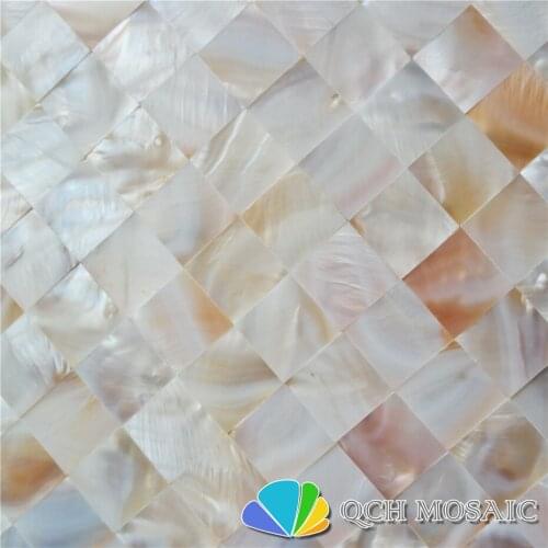 Freshwater shell seamless mother of pearl mosaic tile for kitchen backsplash and bathroom natural color 11 square feet/lot