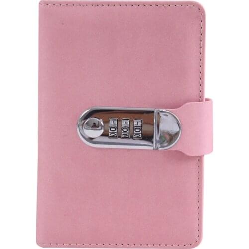 A6 portable creative password diary multi-function locked notepad stationery Notebooks And Journals Sketchbook 1 customized logo