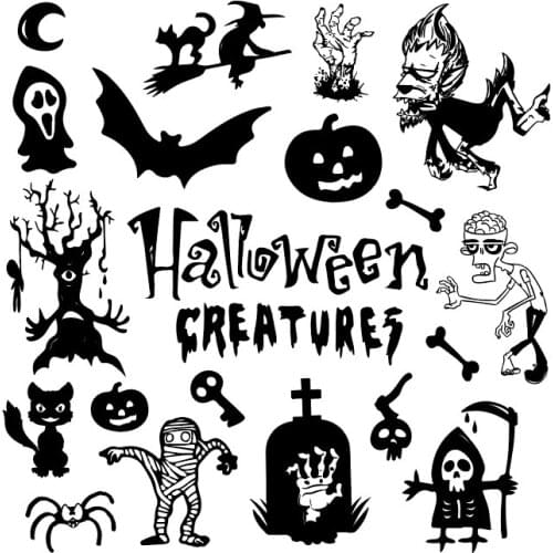 Hot sale halloween Transparent Clear Stamps / Silicone Seals Roller Stamp for DIY scrapbooking photo album/Card Making