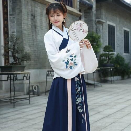Chinese Ancient Costume Hanfu Dresses Traditional Women Beautiful Dance Costumes Vintage Hanfu Clothes Lady Stage Dress