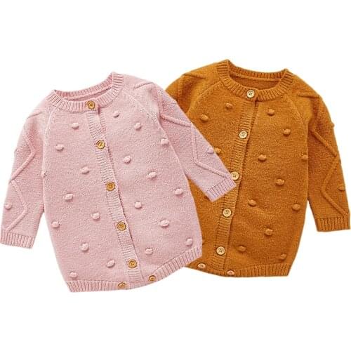 0-3Yrs Kid Baby Girl Boys Knitted Clothes Cotton Romper Jumpsuit Outfits 2021 Autumn Winter Girls Knitted Overalls Ball Infant