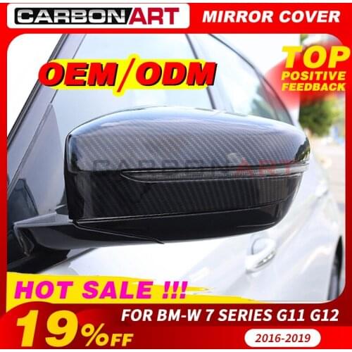 Carbon Fiber Mirror Cover For bm-w 7 Series G11 G12 Carbon Fiber Rear view mirror cover 2016-2019 Car For bm-w 7 Series G11 G12