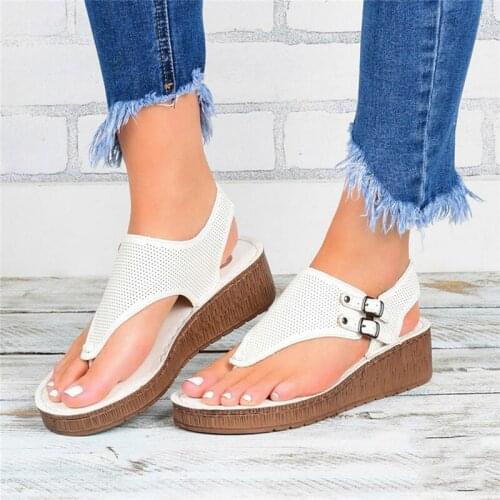 Summer Shallow Platform Sandals womens Casual Solid Color Slope With Fashion Non Slip All Match High Quality Ladies Sandals