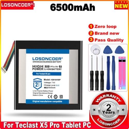 LOSONCOER 0 Cycle 100% New 6500mAh QT31150165P H28154165P 9 lines for Teclast X5 pro X5pro Tablet PC in stock