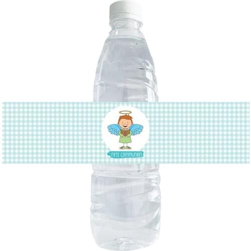Boys Girls First Communion Bottle Sticker Labels My First Communion for Church Girls Boys Bible Religious Baptism Invitation