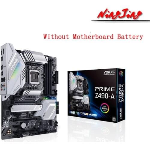 ASUS PRIME Z490-A ATX Intel Z490 DDR4 M.2 SATA 6 Gbps, 2.5Gb network card, USB 3.2 Gen 2 type-C 128G LGA 1200 CPU Motherboard
