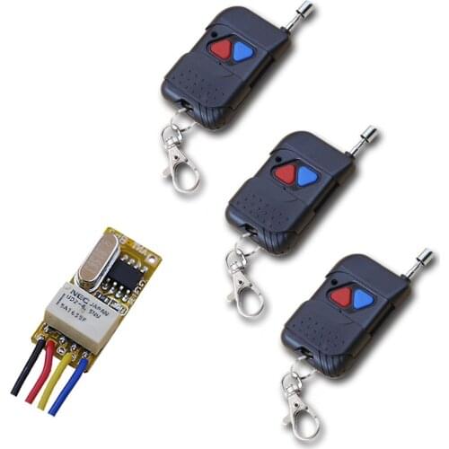 DC 3.5v 4.5v 5v 6v 7.4v 9v 12v Mini Remote Control Switch System Wireless Remote Switch Micro Relay Switch For LED Lamp Lighting