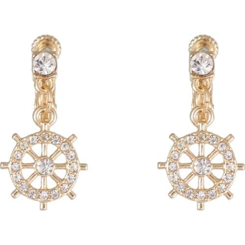 Fashion Mini Crystal Sun Shape Earrings For Lady