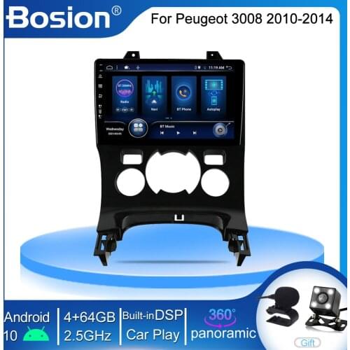 Bosion 9 inch DSP 4G RAM 64G ROM Android 10 1din 2din Car Radio Multimedia video Player for PEUGEOT 3008 2010-2014 carplay WIFI
