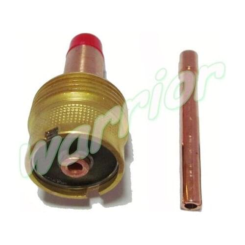 Warrior 2PCS Large Gas Lens Collet Kit 10N24 Collet 45V64 3/32" 2.4mm for Tig Welding Torch SR WP 17 18 26
