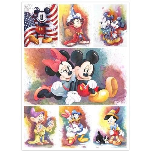 Disney DIY Diamond Painting Embroidery Cartoon Mickey Painting Cross Stitch Kits 5D DIY Diamond Mosaic Christmas Home Decor