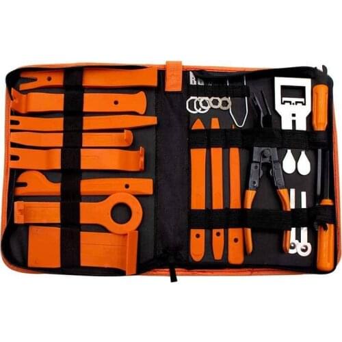 25PCS Car Trim Removal Tool Kit Clamp Fastener Remover Pry Tool Kit with Storage Bag