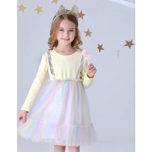 Girls Tutu Dress Fluffy Children Autumn Kids Dress Saias Girl Dress Princess Tulle Party Dance DressChildren Clothing
