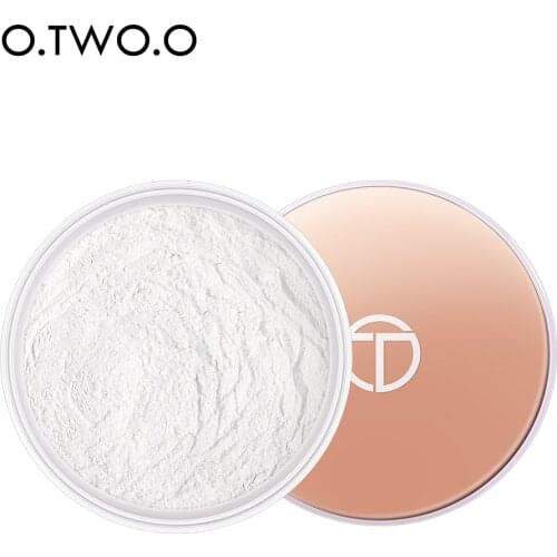 O.TWO.O Smooth Air Setting Powder Matte Transparent Finishing Powder Makeup Waterproof Face Setting Powder Cosmetic With Puff
