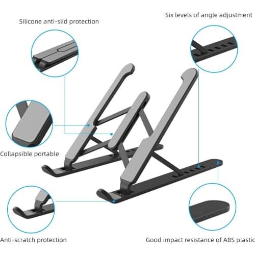 Adjustable Laptop Stand Holder Portable Laptop Support Stand Notebook Stand for Macbook Pro Huawei Laptop Cooling Bracket Riser