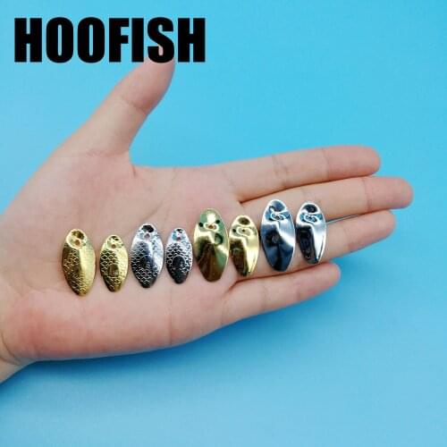HOOFISH 40PCS/lot Small Spoon Spinner Lure Tackle Rotating Spinner Fishing Lure DIY Spoon Hard Bait Fishing Accessories