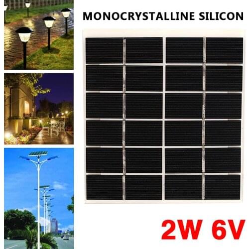 6V Solar Cells Solar Charging Equipment Solar Panel DIY Phone Charger Home Improvement 2W Module Toys Part Environmental Mini