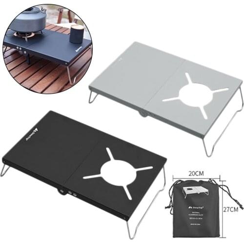 Outdoor Camping Table Aluminum Alloy Folding Heat Shield Stove Table Hiking BBQ Table For SOTO ST-310/ST330/CB-JCB/TRB250 Stoves