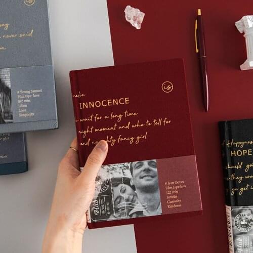 Light And Shadow Life Hardcover Literature And Art Simple Film Line Notebook Record Book Diary Book Hand Book