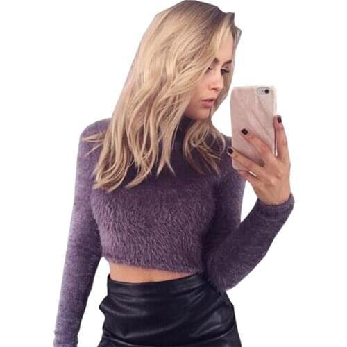 New Cashmere Sweater Women 2019 Autumn And Winter long-sleeve Casual High Collar Shortcasual womens Sweater Vestidos SJVD3005