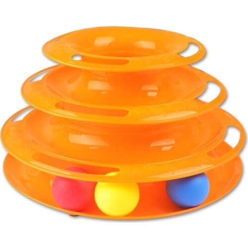 Three-layer cat turntable cat toy carton cat turntable ball pet cat grab three-layer tower track cat turntable