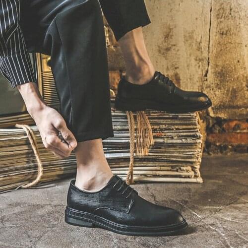 2021Fashion Elegant Formal Wedding Shoes Men Classic Business Oxford Mens Breathable Lace Up Dress Shoes Slip on Office