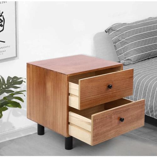 45x38x47cm Bedside Table Simple Night Stand Storage Cabinet With Two Drawers For Living Room Bedroom Home Furniture