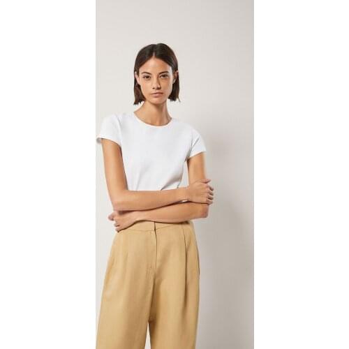 Streetwear 2021 Female T-Shirt Leisure Fashion Cotton Black White Lady Cotton Sleeve Female