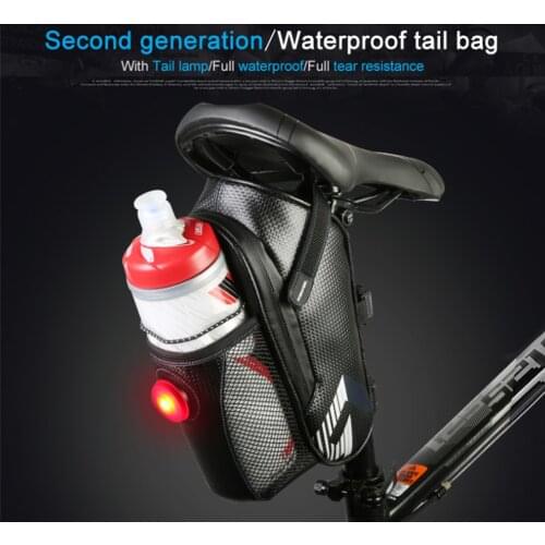 ROSWHEEL Waterproof Bicycle Saddle Bag Outdoor Cycling Mountain Bike Back Rainproof Seat Tail Pouch Maintenance Tool Bags with