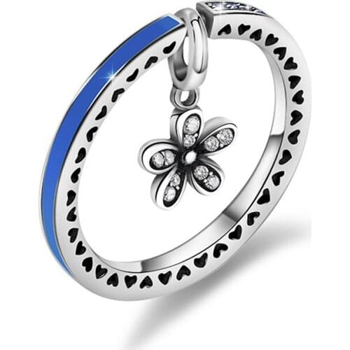 NEW Original Design 100% 925 Sterling Silver Ring Zircon Dazzling Dazzling Daisy For Women Fashion Pendant Ring jz301-jz320