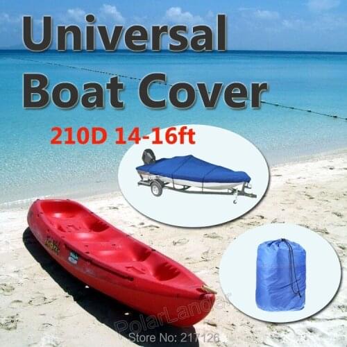 14-16ft 210D Oxford V-Hull Blue Boat Cover Speedboat Cover High Quality Prevent UV Sunproof Waterproof