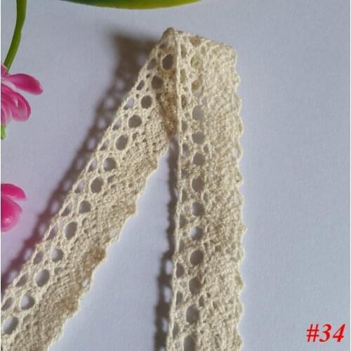 15 yards 100% cotton 19mm width Cotton Ivory White Edge for fabric Lace /home furnishing warp knitting DIY Garment Accessories