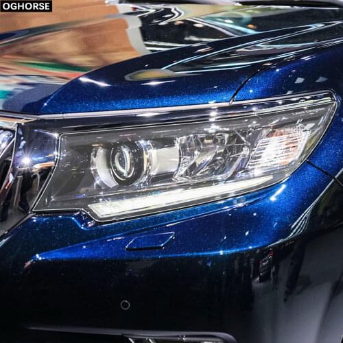 2X Car Headlight Self Healing Protective Film Transparent TPU Decal Sticker for Toyota Land Cruiser Prado 150 2018 2019 2020
