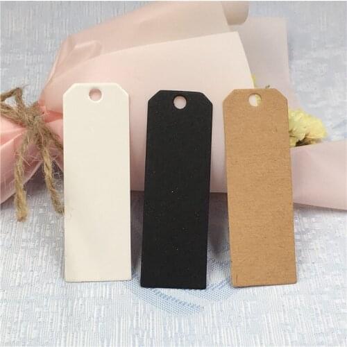 200pcs/lot Blank Kraft Wedding decor Hang Tag Gift box/bag Price Tag Luggage Labels Garment Card 6*2cm