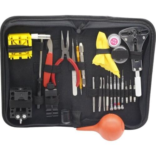 27 PCS Adjustable Wrist Watch Case Opener Screw Back Remover Wrench Repair Tool Professional Watch Repair Tool Kit