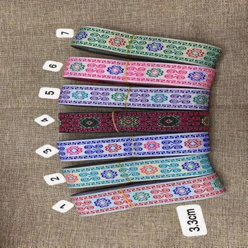 3.3cm ethnic style folk style nation style jacquard ribbon,jacquard webbing,garment ribbon,shoes ribbon,bag ribbon,QC0707N