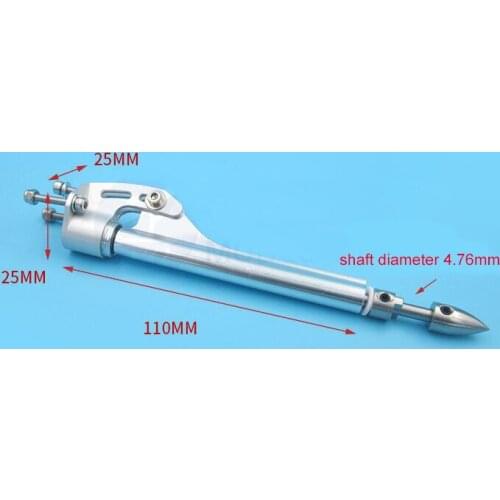 4.76mm CW/CCW Mouse Tail 3/16" 110mm Brushless Electric Boat Flexible Shaft Support Frame Catamaran Propeller Support Mount